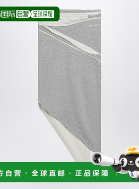 1h可退 香港直邮The Attico 女士 不对称灰色混杂棉质半身裙 251W