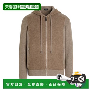 香港直邮Zegna OASI 羊绒全拉链连帽开衫 UGK69A2177杰尼亚男装