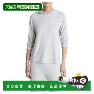 1h可退 香港直邮VINCE 女士 舒适长袖连帽衫 grey灰色 舒适时尚