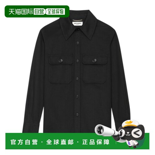 1h可退 香港直邮Saint Laurent 尖领长袖衬衫 786696Y1A62
