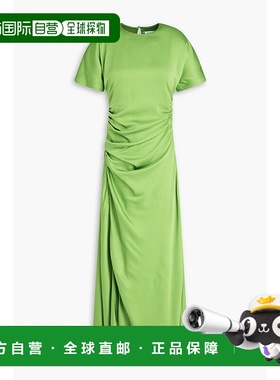 1h可退 香港直邮Simkhai 女士 Marabella 褶皱缎面中长连衣裙 225