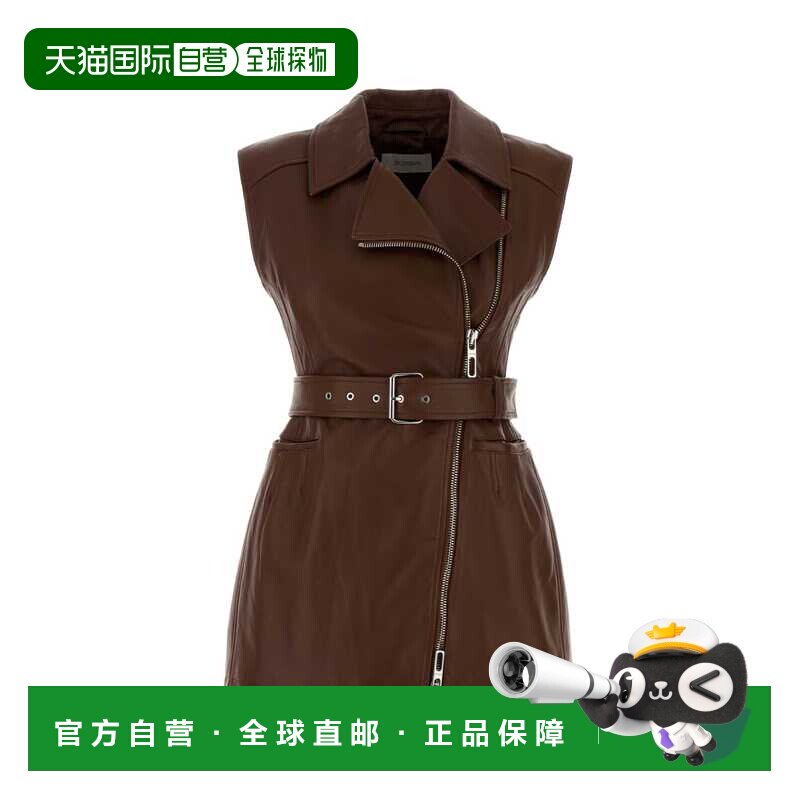 香港直邮Sportmax 斯宝麦斯 女士 Favella 巧克力色皮革背心 2622