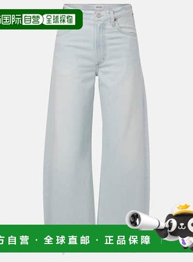 1h可退 香港直邮AGOLDE 女士 barrel-leg 中腰牛仔裤 blue蓝色 舒