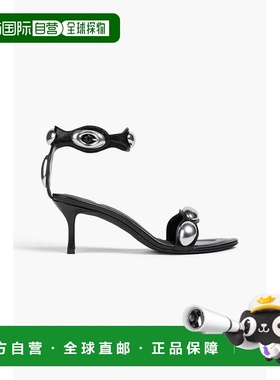 香港直邮Alexander Wang 亚历山大 王 女士 Dome 65 精饰皮质凉鞋