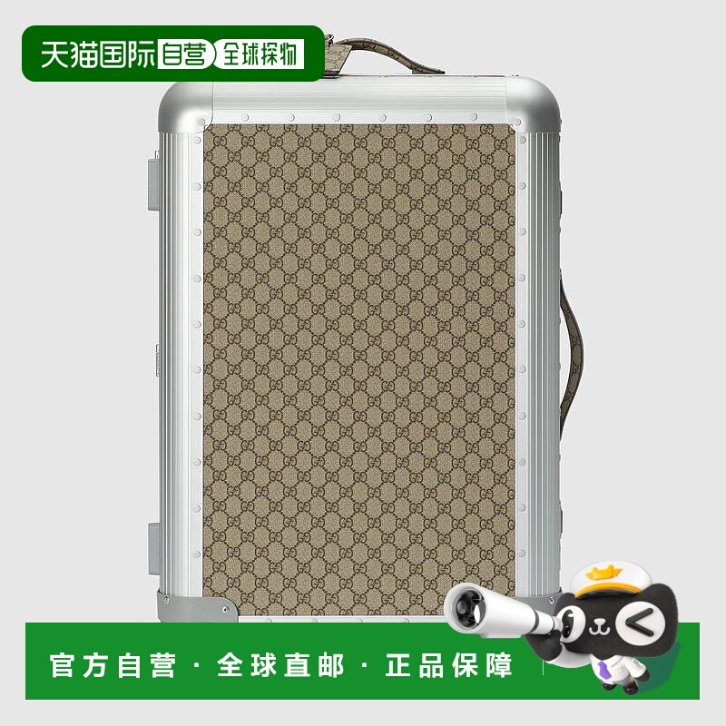 自营欧洲直邮Gucci古驰Porter系列女士米色和乌木色的 Supreme 帆