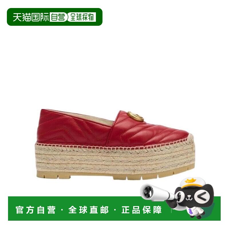 自营Gucci GG草编厚底鞋古驰女鞋一脚蹬 551884BKO00