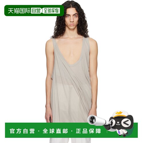 香港直邮rick owens 瑞克 欧文斯 男士 灰白色 Temple Pony 背心