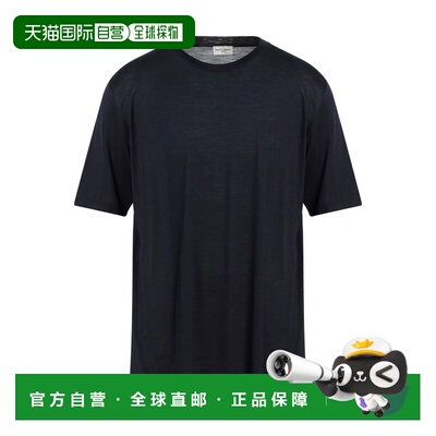 1h可退 香港直邮Saint Laurent 圣罗兰 男士 T恤 blue蓝色 舒适时