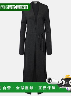 1h可退 香港直邮KHAITE 女士 Alek 羊毛裹式针织开衫 grey灰色 舒