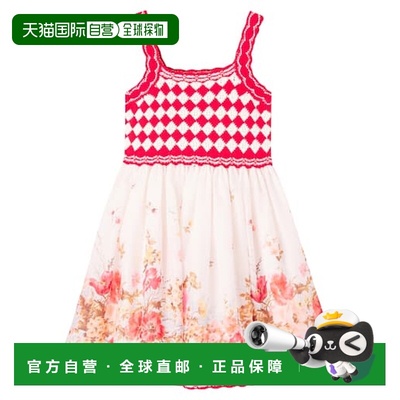 香港直邮ZIMMERMANN 女童 Scarborough cochet 花朵棉质连衣裙童
