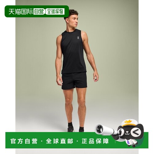自营欧洲直邮On昂跑Core系列男士黑色再生聚酯无袖背心