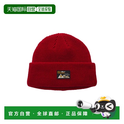自营欧洲直邮Columbia Provisions酒红色腈纶翻边针织帽男女通用