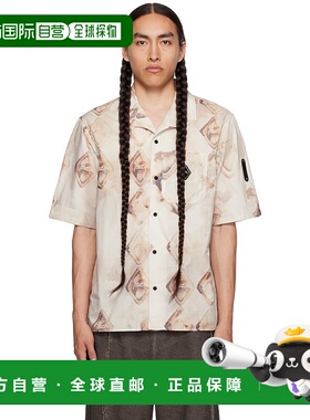 1h可退 香港直邮A-COLD-WALL* 男士 橙色印花衬衫 ACWMSH114