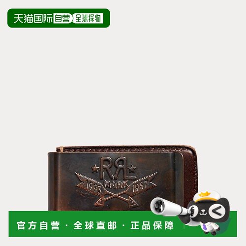 自营欧洲直邮RALPH LAUREN拉夫劳伦RRL手工制作的皮革钱夹钱包