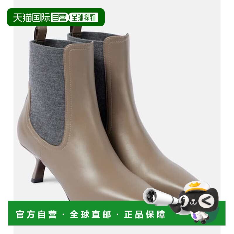 香港直邮Brunello Cucinelli 布内罗 古奇拉利 女士 皮质短靴女靴