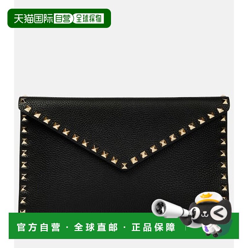 香港直邮Valentino 华伦天奴 女士皮革铆钉信封包 手包