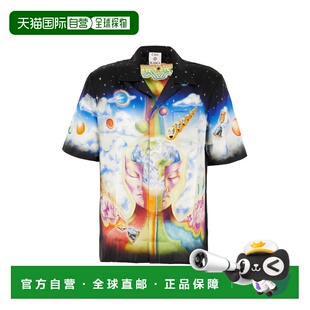 MSP26SH00307SILKSATIN 印花真丝衬衫 香港直邮Casablanca 男士