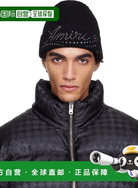 香港直邮AMIRI 男士 黑色 Stud 毛线帽 AMSAHE1001