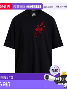 1h可退 香港直邮Dsquared2 二次方 男士 T恤 black黑色 舒适时尚