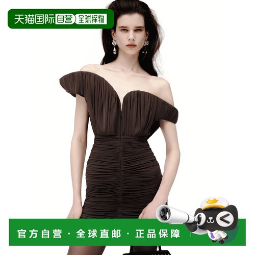 magda butrym 女士 不对称花瓣迷你连衣裙 288426BROWN