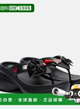 香港直邮Balenciaga 巴黎世家 女士 X Jibbitz凉鞋 防水台人字拖