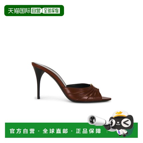 1h可退 Saint Laurent 圣罗兰 女士 Babylone 精饰醋纤皮凉鞋凉拖