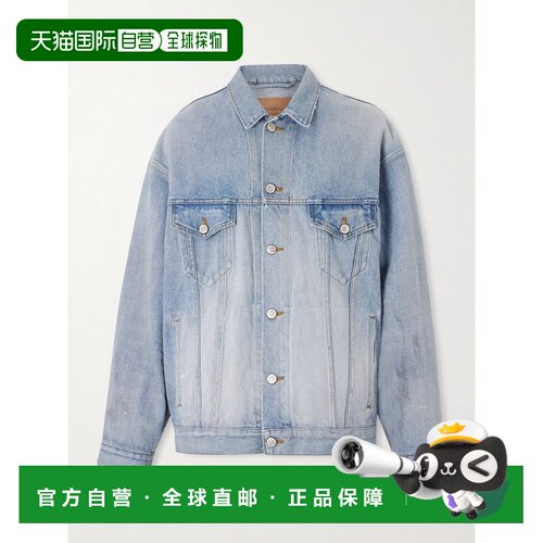 1h可退 Balenciaga 巴黎世家 女士 合体款浅蓝牛仔布夹克
