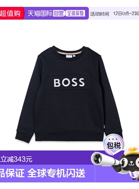 1h可退 香港直邮BOSS 波士 男童 徽标圆领卫衣童装 J25M51K849