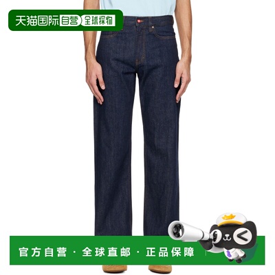 1h可退 香港直邮Casablanca 男士 海军蓝 Selvedge Embroidered L