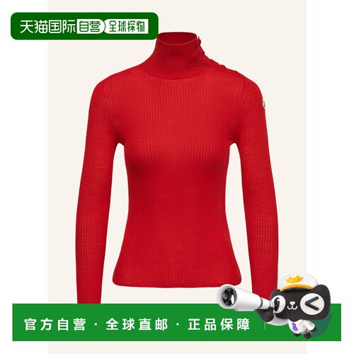 1h可退 欧洲直邮MONCLER 女士针织衫 100323980518000 CO 红色 Sw