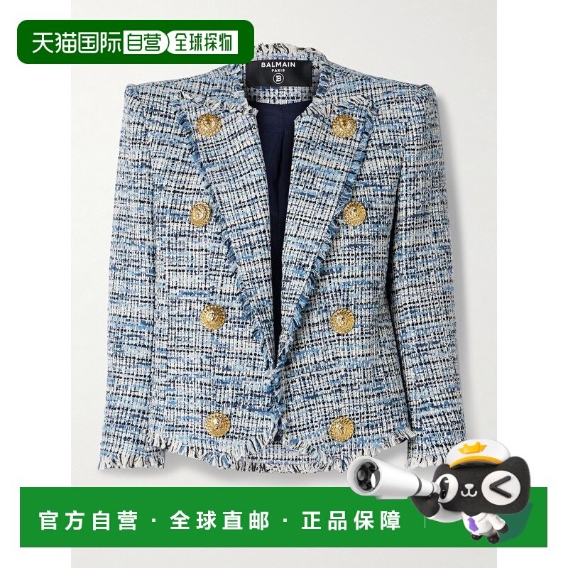 香港直邮Balmain 巴尔曼 女士 长袖休闲夹克外套 EF1SC240CF77,女装/女士精品,风衣,淘宝优惠券,粉丝福利购,淘宝优惠卷