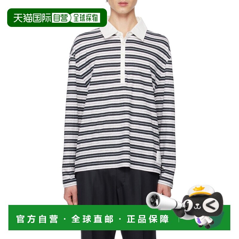 香港直邮Thom Browne 翻领长袖POLO衫男装 MJP190AJ0120