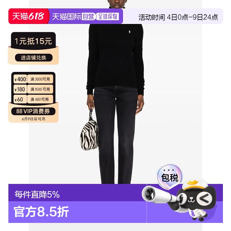 Polo Ralph Lauren拉夫劳伦高领老钱风羊绒女针织衫春夏女款21188
