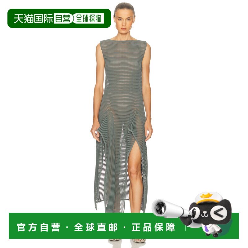 1h可退香港直邮Alaia 女士 梯形连衣裙 9R2709K074B green绿色 舒图片