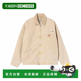 自营欧洲直邮Carhartt WIP Detroit男士浅卡其色棉可调节袖口夹克
