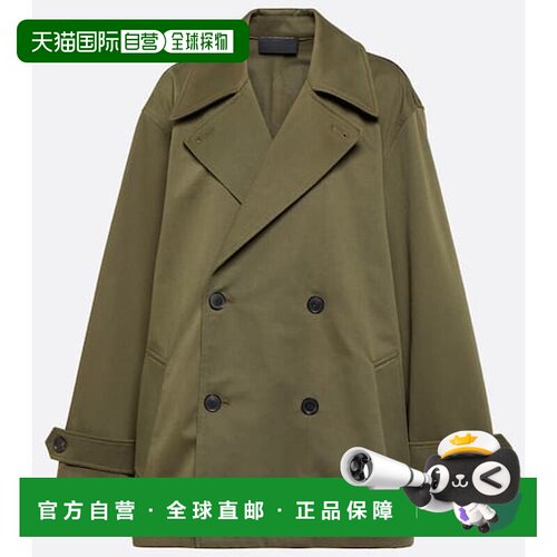 香港直邮NILI LOTAN 女士 Cade 棉质斜纹布风衣 green绿色 舒适时