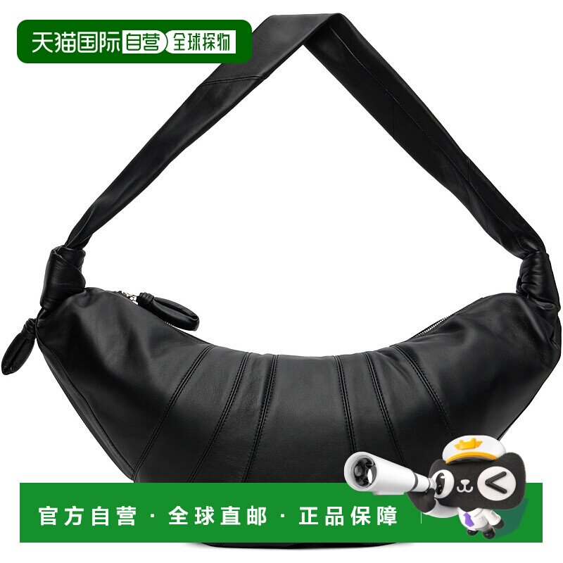 香港直邮Lemaire 男士 黑色大号 Croissant 单肩包 BG0000LL095