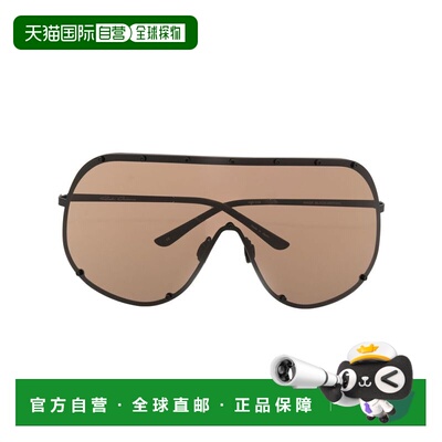1h可退 香港直邮rick owens 瑞克 欧文斯 女士 棕色太阳眼镜 RG00