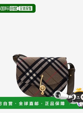 自营欧洲直邮Burberry博柏利 Bridle系列女士灌木棕棉小号格纹单