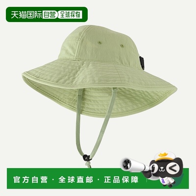 自营欧洲直邮PATAGONIA 儿童绿色尼龙帽子