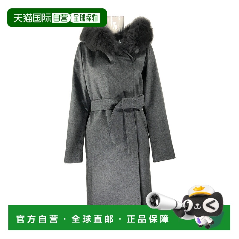 【99新未使用】香港直邮Max Mara 束腰带连帽大衣 6086094906