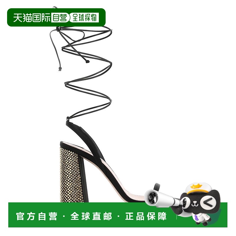 1h可退 香港直邮Miu Miu 缪缪 女士 踝帶裝飾涼鞋 5X858DFM1002BE