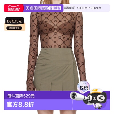 香港直邮Marine Serre 长袖高领半高领T恤 WTO388ACJER0005