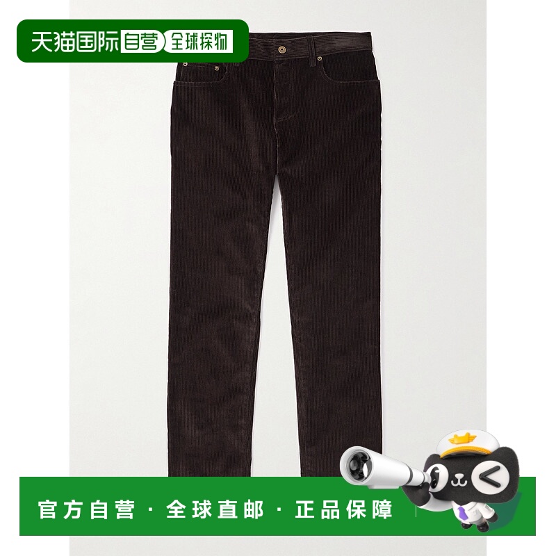 1h可退 香港直邮Burberry 巴宝莉 男士 Fred 直筒棉质灯芯绒裤子