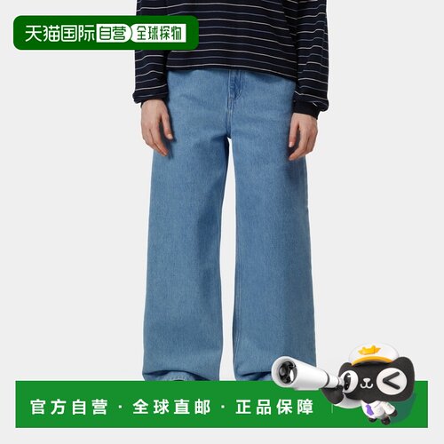 自营欧洲直邮Carhartt WIP Jens女士蓝色棉质牛仔工具裤