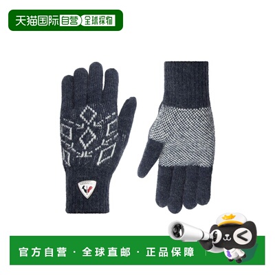自营欧洲直邮Rossignol Mia女士藏青色腈纶logo标识手套