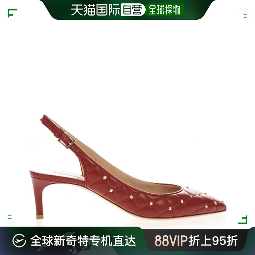 【99新未使用】香港直邮VALENTINO 枣红色女士中跟鞋 RW2S0