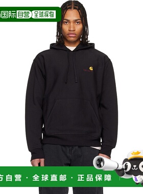 1h可退 香港直邮CARHARTT WIP 男士 黑色 American Script 连帽衫