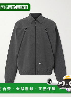 香港直邮Roa 男士 Lamon Logo刺绣细格纹紧身夹克 RBMW0517FA344