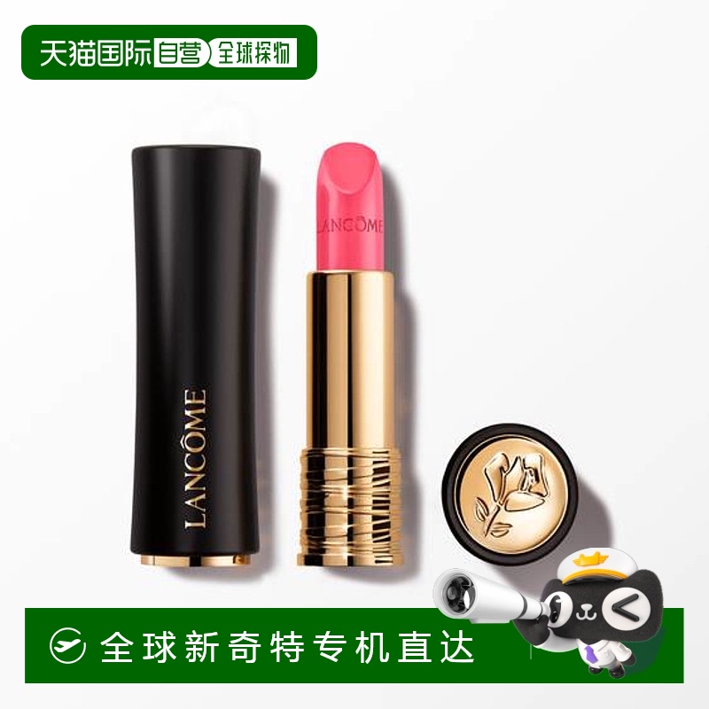 欧洲直邮法国兰蔻小蛮腰菁纯丝绒哑光黑管丝滑浓郁显白口红08唇膏